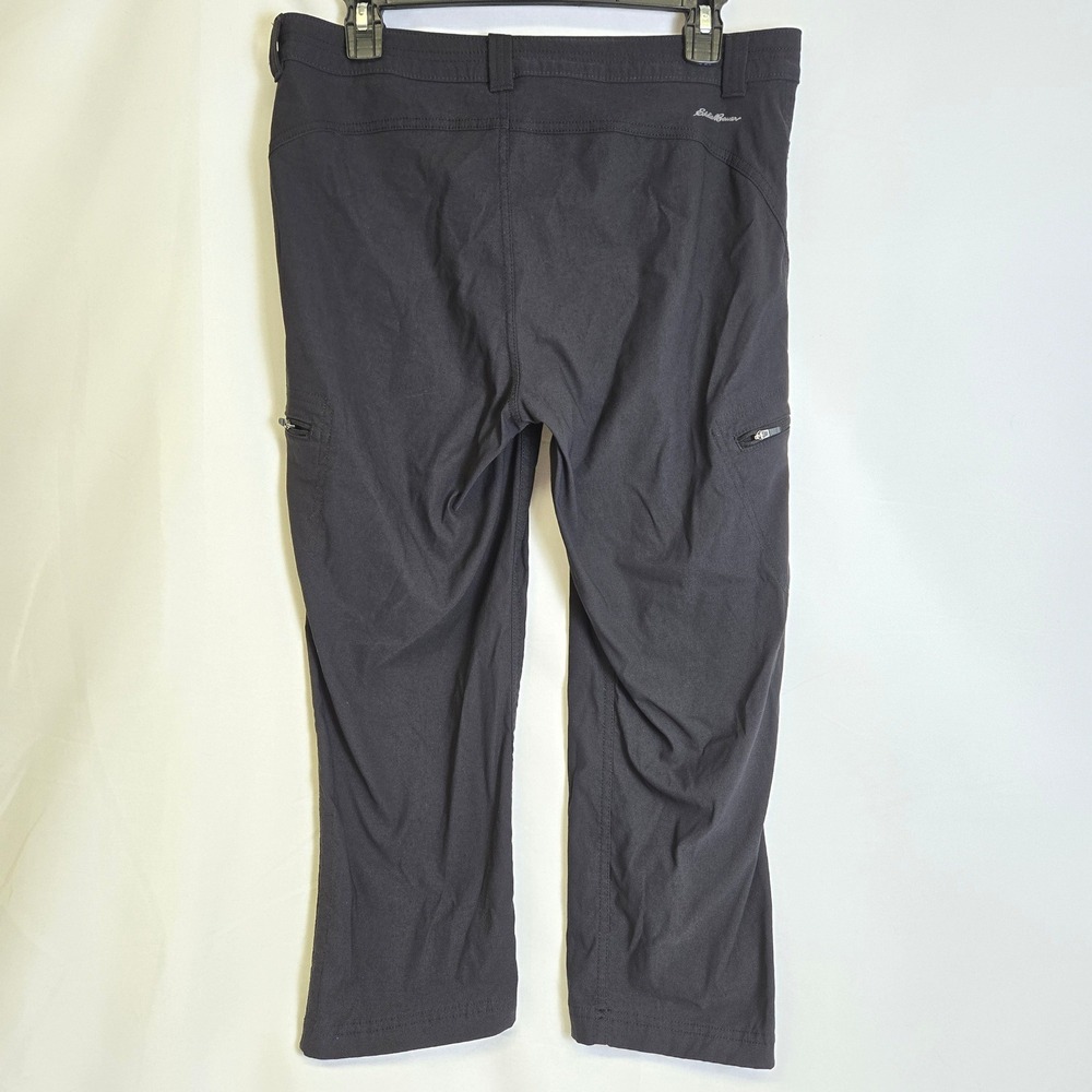 Eddie Bauer First Accent Guide Pro Capri Pants Gorpcore Hiking Black T8 Flaw - Picture 2 of 11